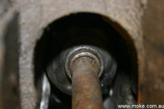 A gap in the Moke driveshaft and CV joint
